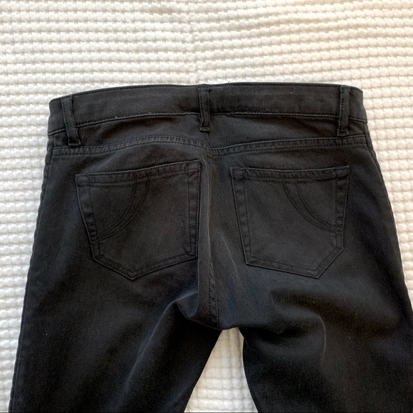 Maje Paris Skinny Quilted Mid-Rise Biker Jeans Black 40 - Picture 6 of 10